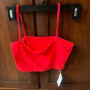 Red Cropped Tank Top
